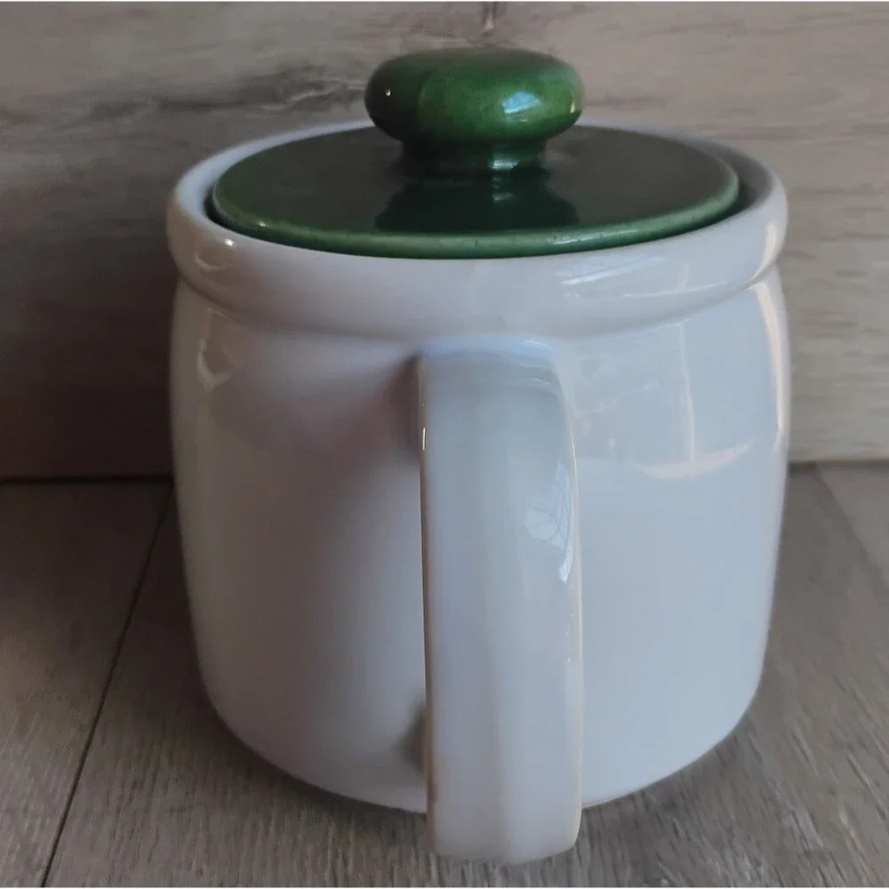 McCoy Teapot & Lid Clay Pottery Drip Glazed Vintage USA 5 Cups